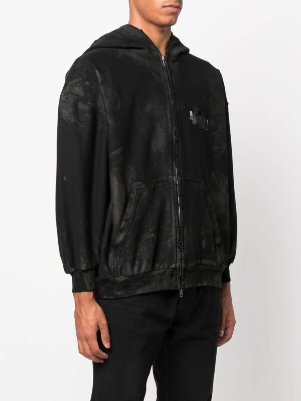 Balenciaga  cotton front-zip hoodie - Image 4