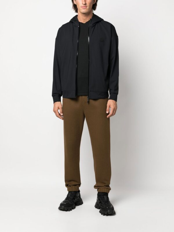 Moncler logo-patch zip-up hoodie - Image 2