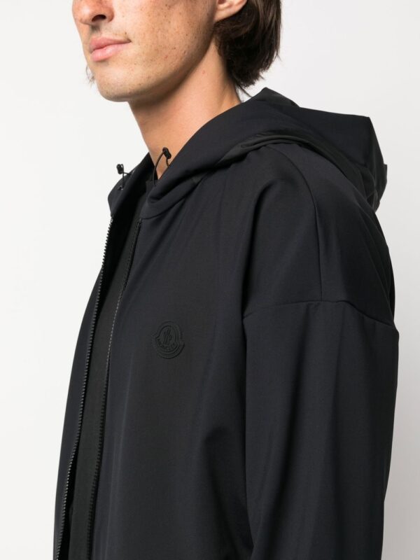 Moncler logo-patch zip-up hoodie - Image 5
