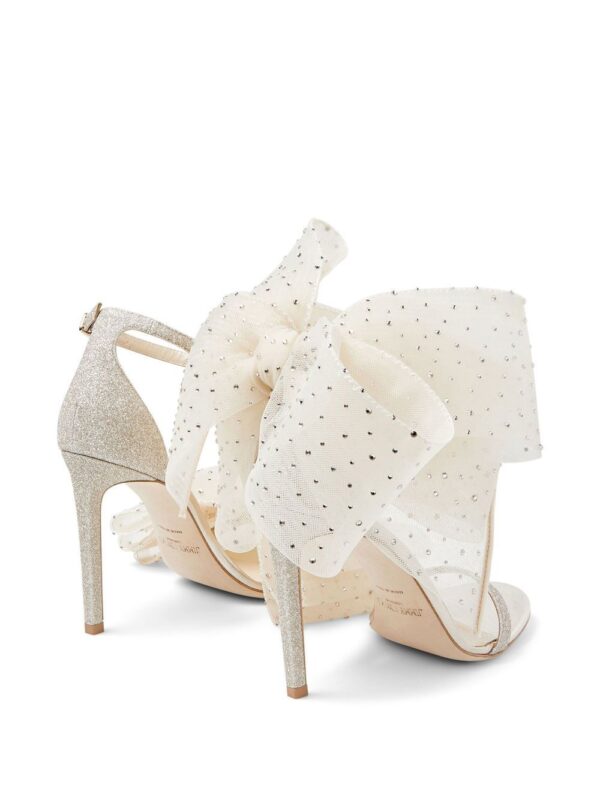 Jimmy Choo  Aveline 100mm bow-embellished sandals - Image 3