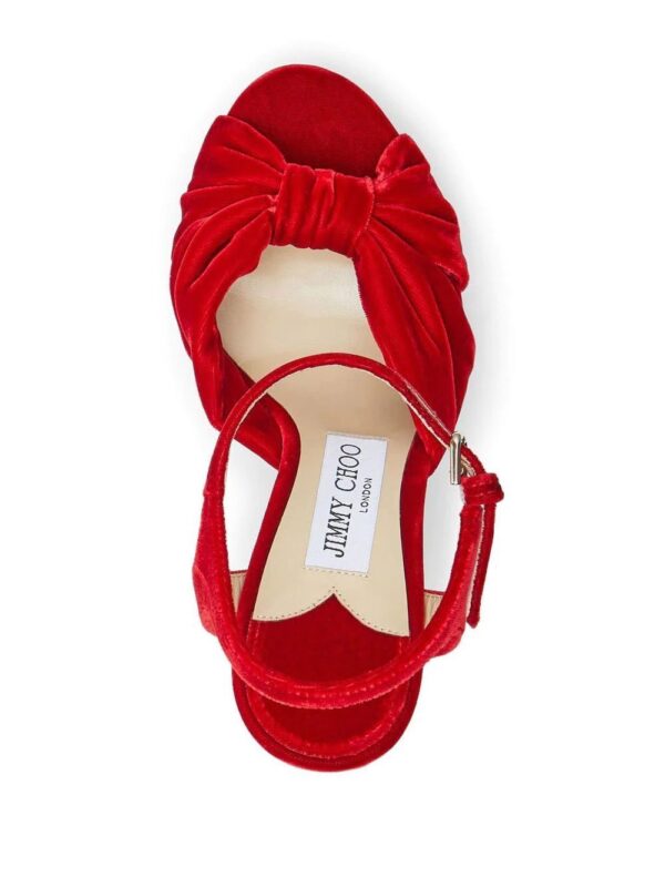 Jimmy choo  120mm Heloise velvet sandals - Image 4