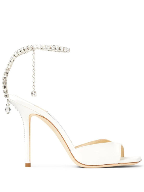 Jimmy Choo  Saeda 100mm crystal-strap sandals