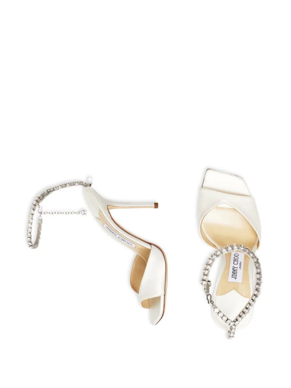 Jimmy Choo  Saeda 100mm crystal-strap sandals - Image 4