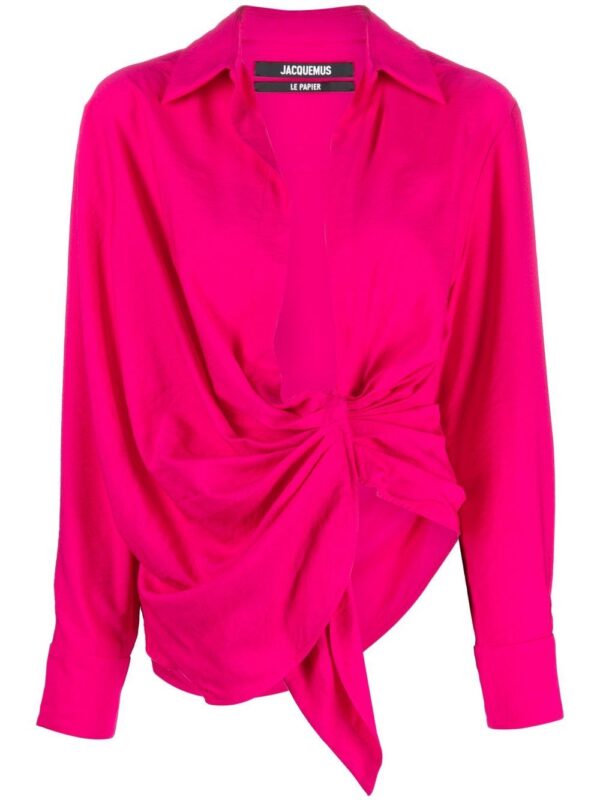 Jacquemus  knot-detail long-sleeve shirt