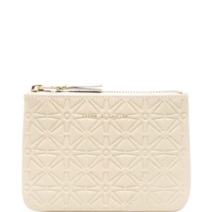 Comme Des Garçons Wallet  geometric embossed top-zip wallet