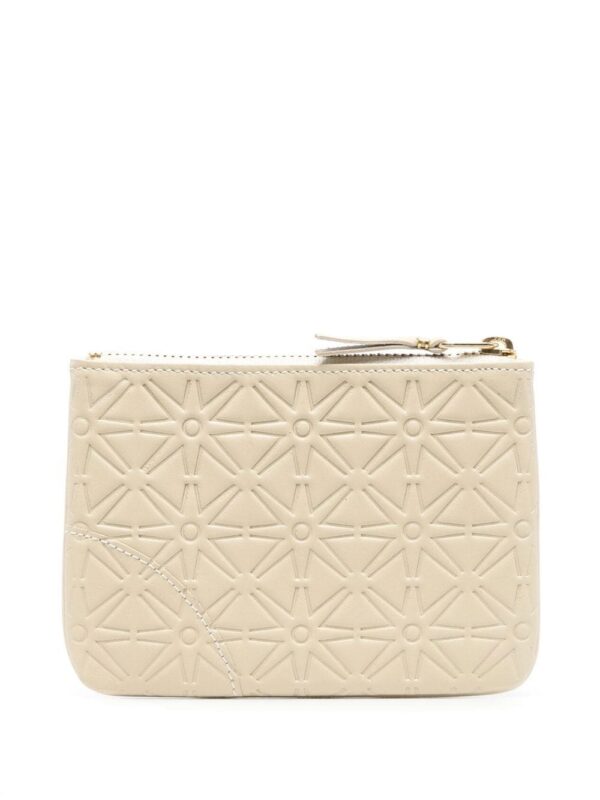 Comme Des Garçons Wallet  geometric embossed top-zip wallet - Image 2