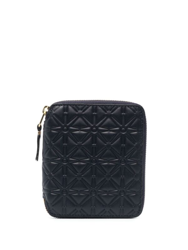 Comme Des Garçons Wallet  geometric-embossed zip-around wallet