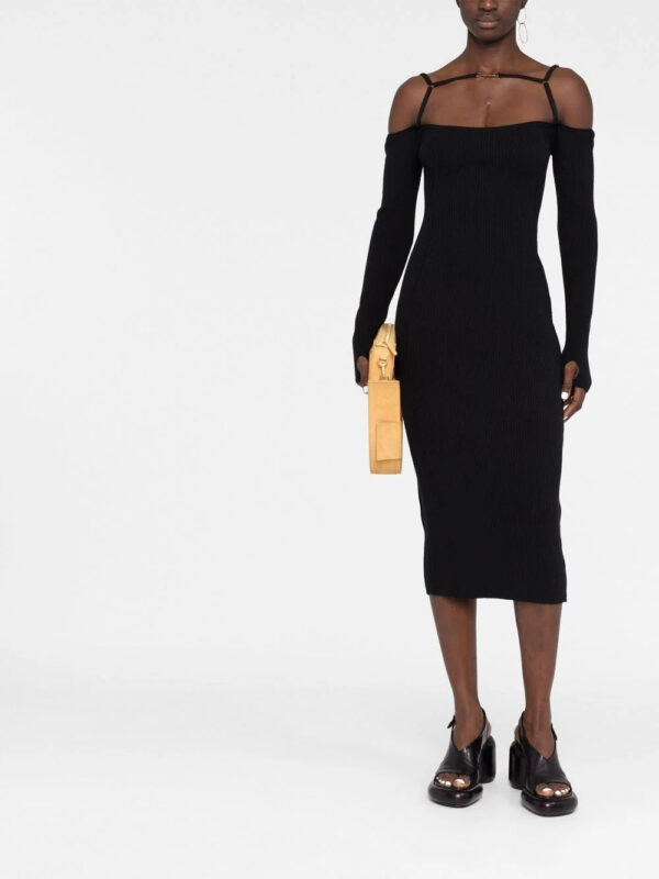 Jacquemus  La Robe Sierra ribbed midi dress - Image 2