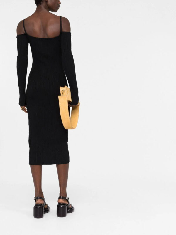 Jacquemus  La Robe Sierra ribbed midi dress - Image 4