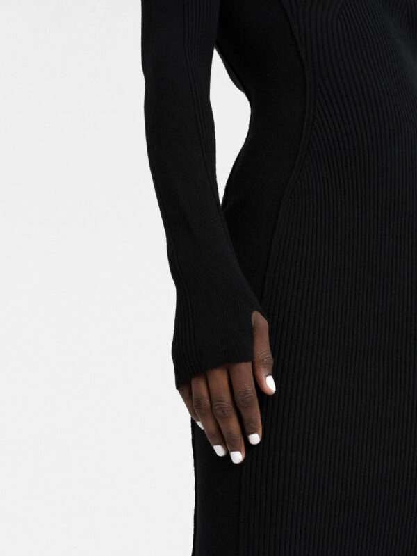 Jacquemus  La Robe Sierra ribbed midi dress - Image 3