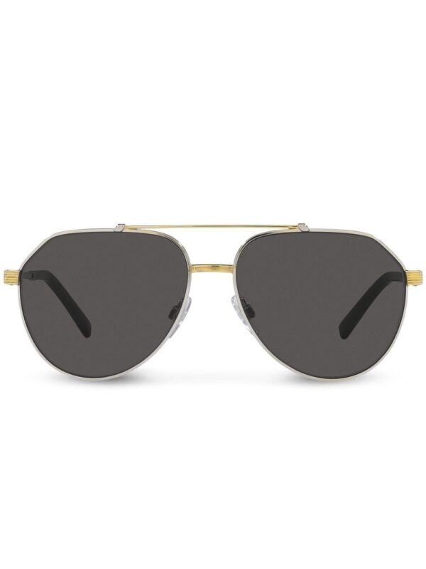 Dolce & Gabbana Eyewear pilot-frame logo sunglasses