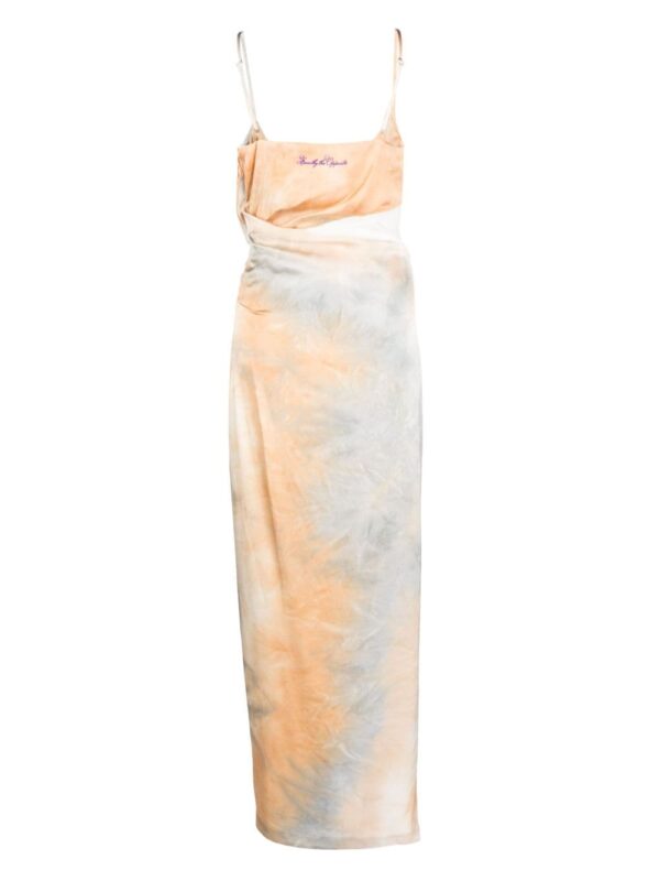 Off-White tie-dye draped slip dress - Image 2