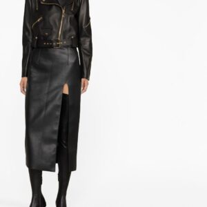 Versace leather biker jacket