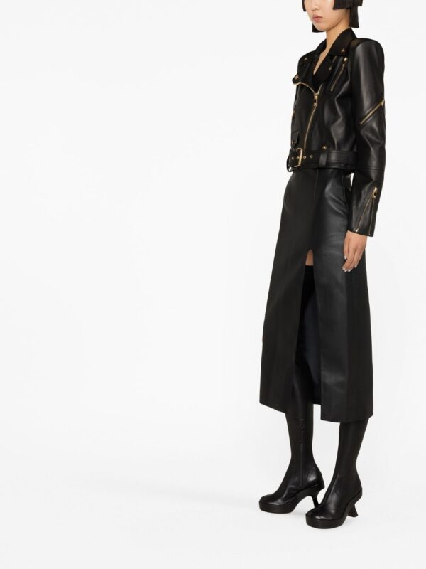 Versace leather biker jacket - Image 3