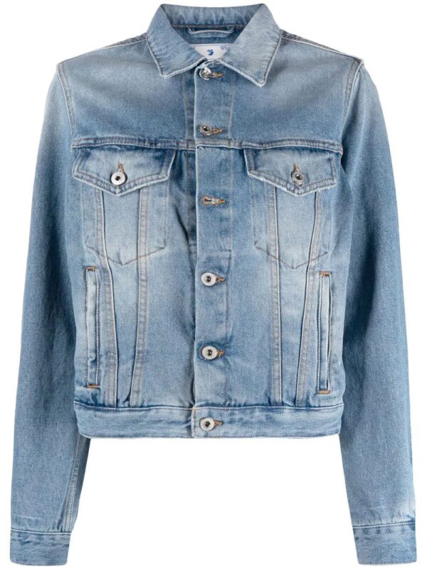 Off-White  Corporate logo-patch denim jacket