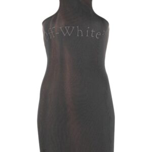 Off-White  logo-detail tie-dye sleeveless minidress