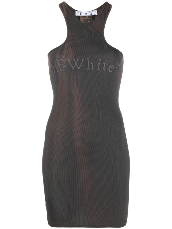 Off-White  logo-detail tie-dye sleeveless minidress