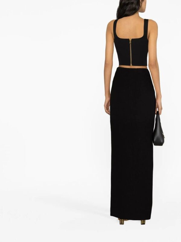 Balmain  embossed button cropped top - Image 4