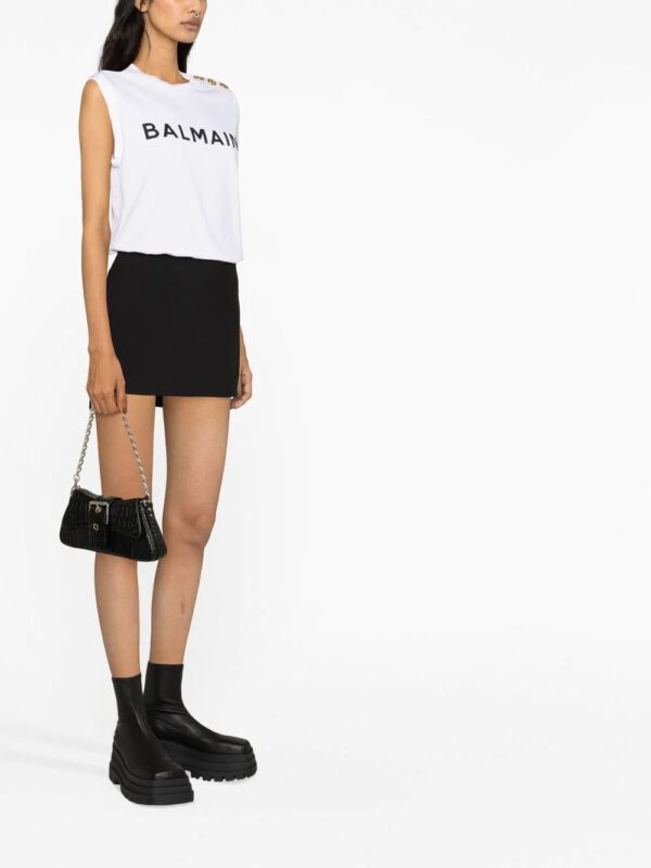 Balmain  logo-print sleeveless T-shirt - Image 4