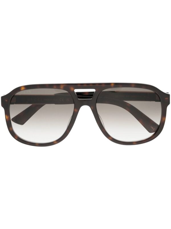 Gucci Eyewear pilot-frame logo-plaque sunglasses