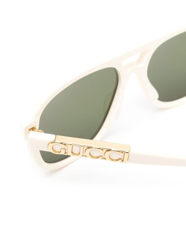 Gucci Eyewear pilot-frame logo-plaque sunglasses - Image 3