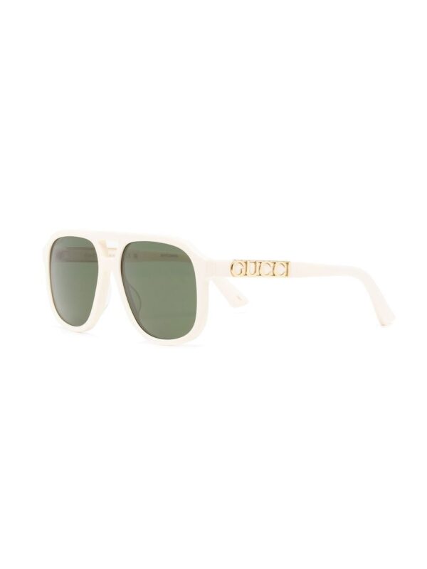 Gucci Eyewear pilot-frame logo-plaque sunglasses - Image 2