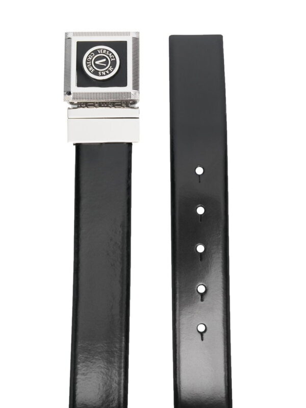 Versace logo-buckle leather belt - Image 2