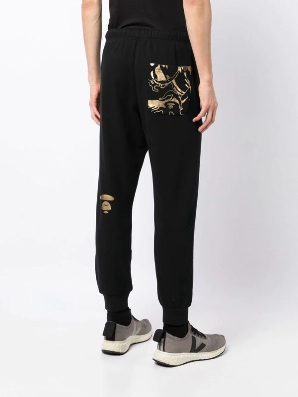 AAPE BY *A BATHING APE®  metallic-logo track pants - Image 4