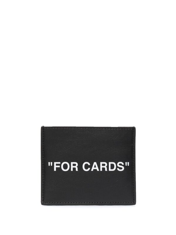 Off-White slogan-print cardholder