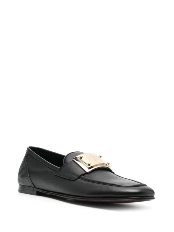 Dolce & Gabbana  logo-plaque leather loafers - Image 2