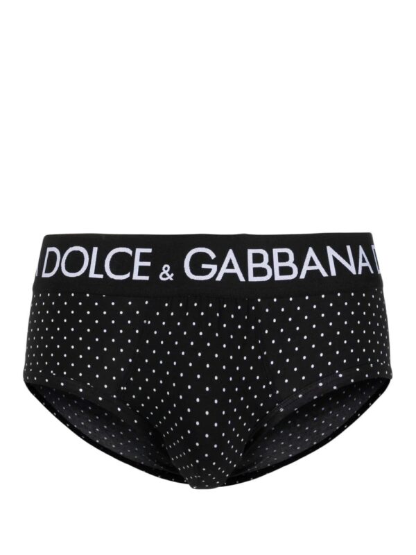 Dolce & Gabbana  logo-waistband polka-dot briefs