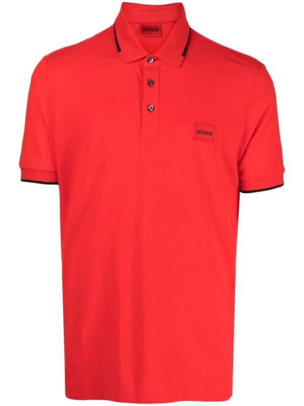 Hugo logo-embroidered cotton polo