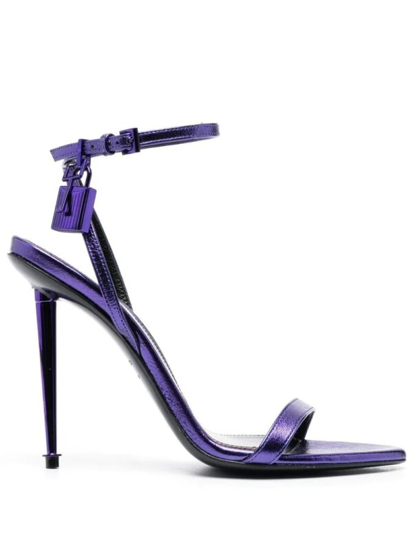 TOM FORD  Padlock 120mm metallic-leather sandals