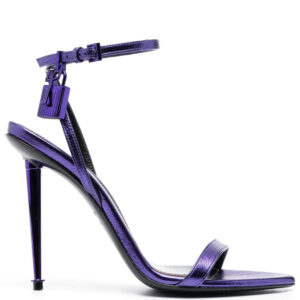 TOM FORD  Padlock 120mm metallic-leather sandals