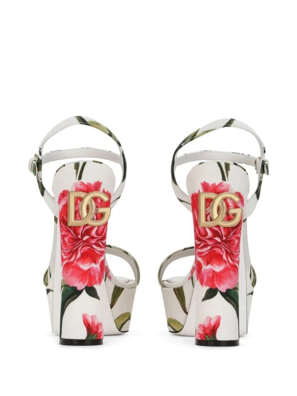 Dolce & Gabbana  floral-print platform sandals - Image 3