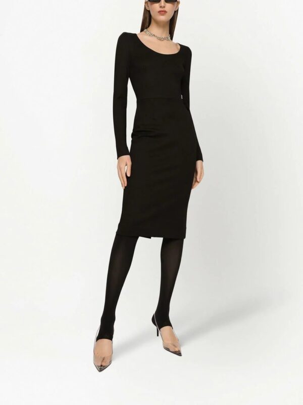 Dolce & Gabbana  logo plaque-detail midi dress - Image 2