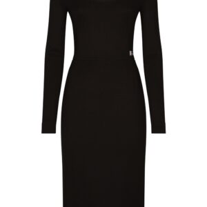Dolce & Gabbana DG-logo Milano-rib midi dress