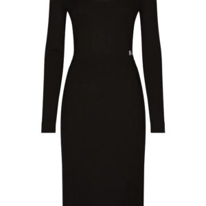Dolce & Gabbana  logo plaque-detail midi dress