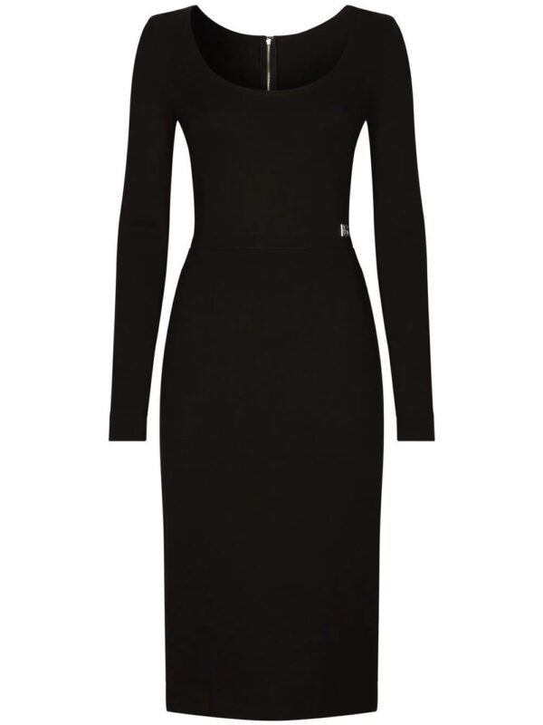 Dolce & Gabbana  logo plaque-detail midi dress