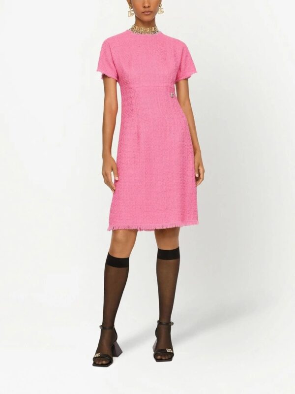 Dolce & Gabbana  short-sleeve tweed minidress - Image 2