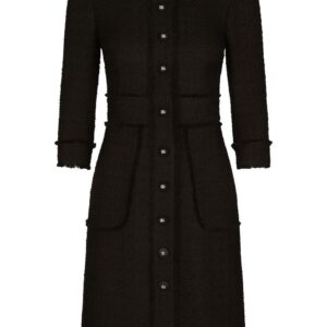 Dolce & Gabbana  button-front crew-neck dress
