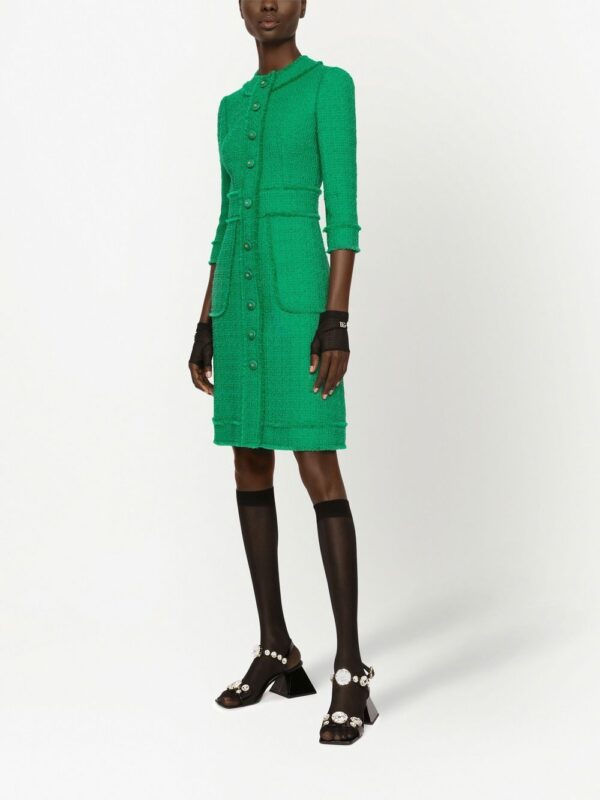Dolce & Gabbana button-front crew-neck dress - Image 4
