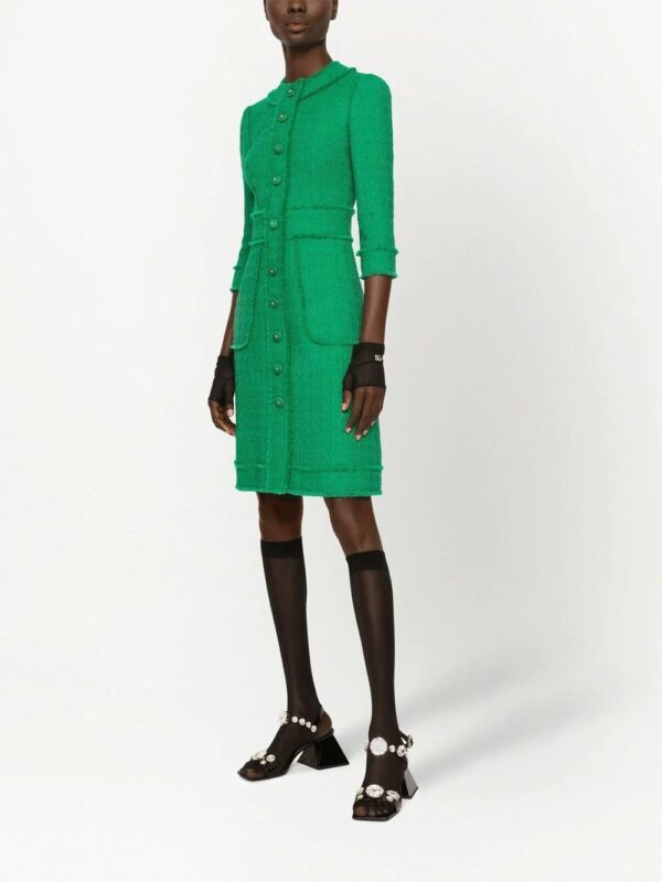 Dolce & Gabbana  button-front crew-neck dress - Image 3