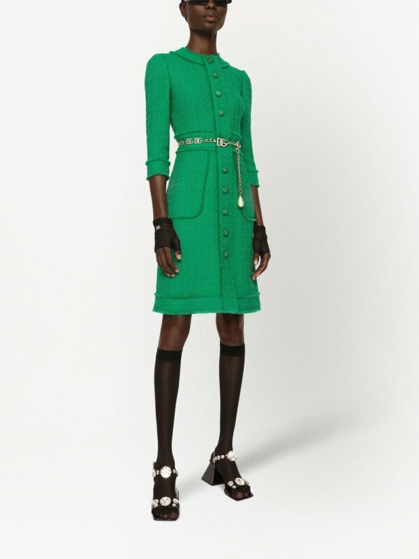 Dolce & Gabbana button-front crew-neck dress - Image 5