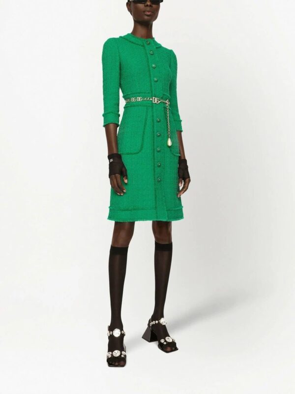 Dolce & Gabbana  button-front crew-neck dress - Image 2