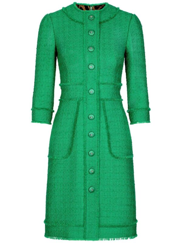 Dolce & Gabbana button-front crew-neck dress