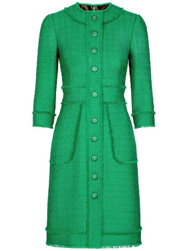 Dolce & Gabbana  button-front crew-neck dress