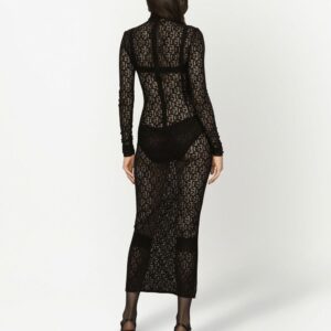 Dolce & Gabbana DG-logo tulle midi dress