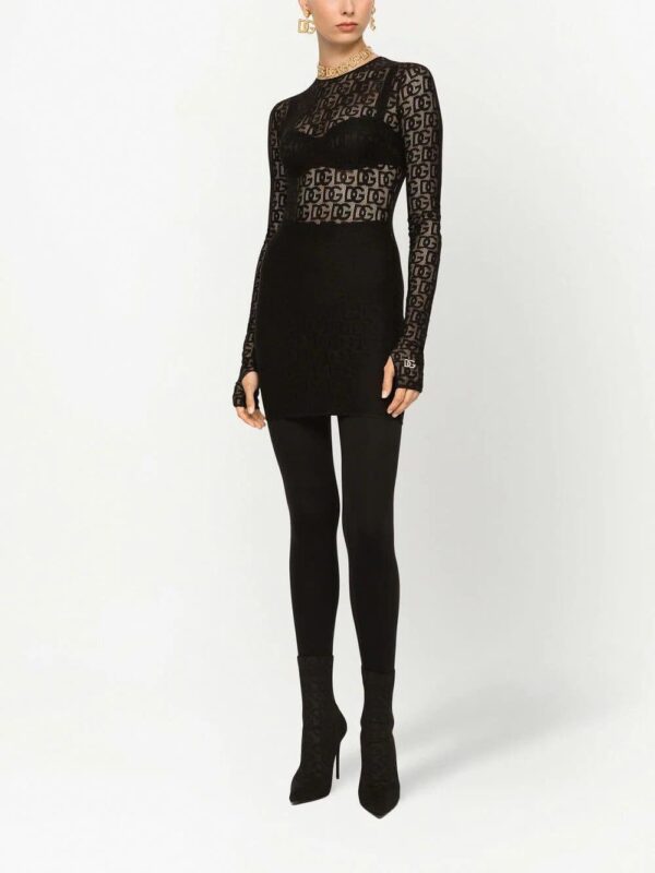 Dolce & Gabbana  DG-embroidered minidress - Image 3