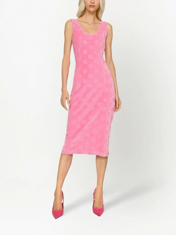 Dolce & Gabbana  logo-detail sleeveless midi dress - Image 3